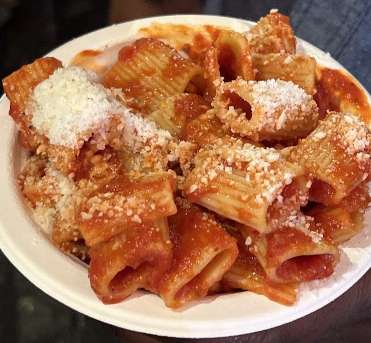 Rigatoni with red sauce from Baby John's Pizzeria